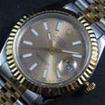 Clone Swiss ETA2836 Rolex 2-Tone Datejust II Watch Gold Dial